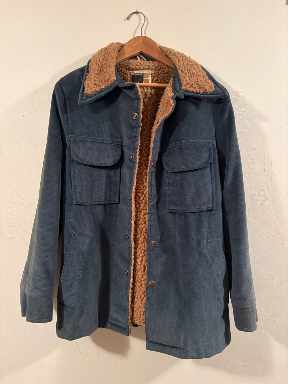 Vintage Blue Corduroy Field Jacket